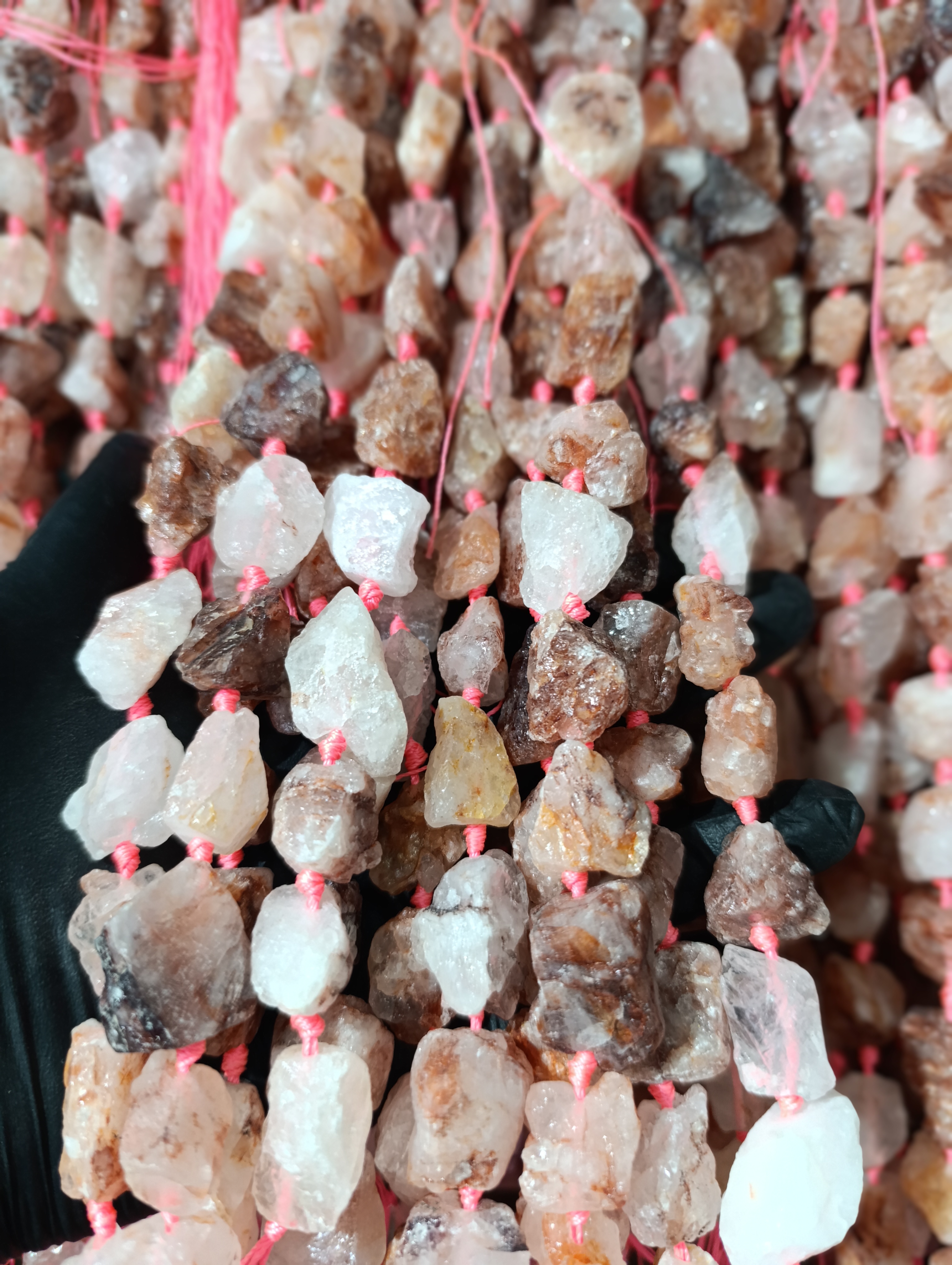 ریسه سنگ کوارتز مولتی (راف)