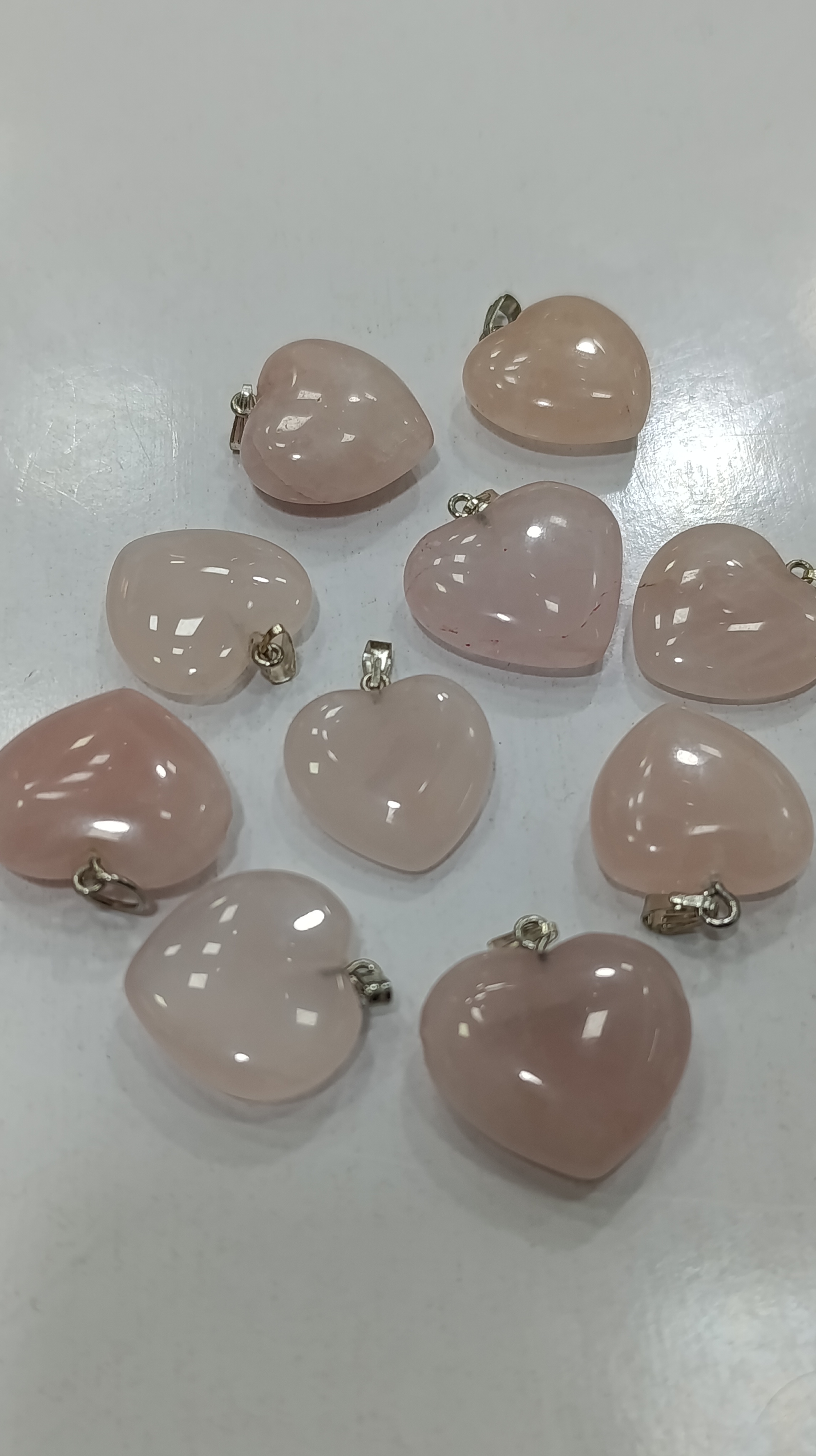 آویز گردنی قلبی زر کواتز (سایز ۲.۵ سانت  )